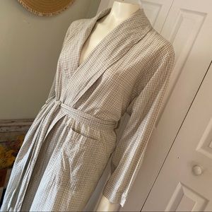 🌜 Nautica // Tan Plaid Lightweight Cool Robe